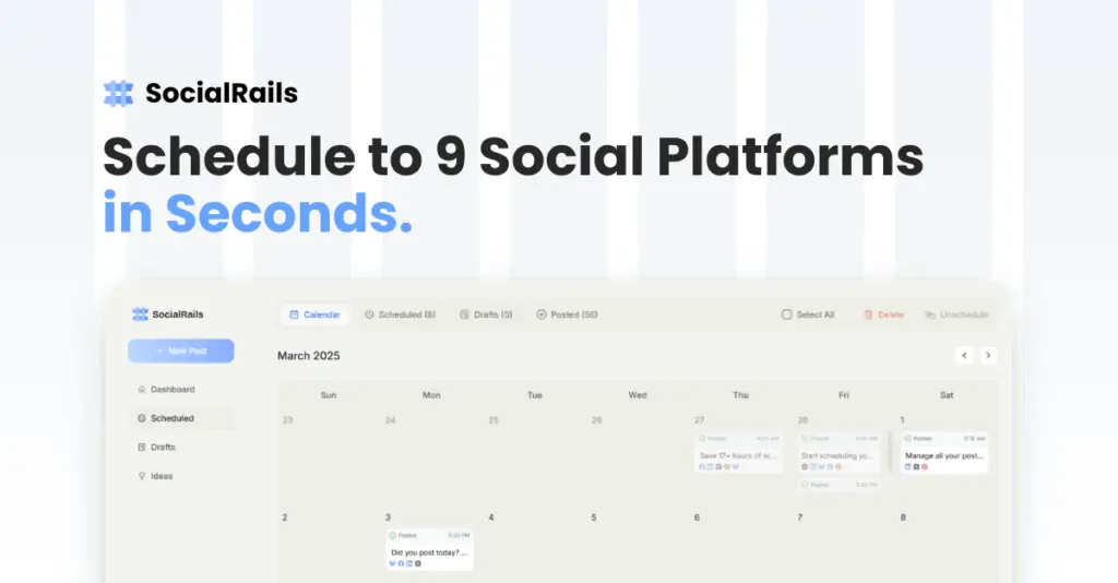 SocialRails - SocialRails is a social media management tool. Create once