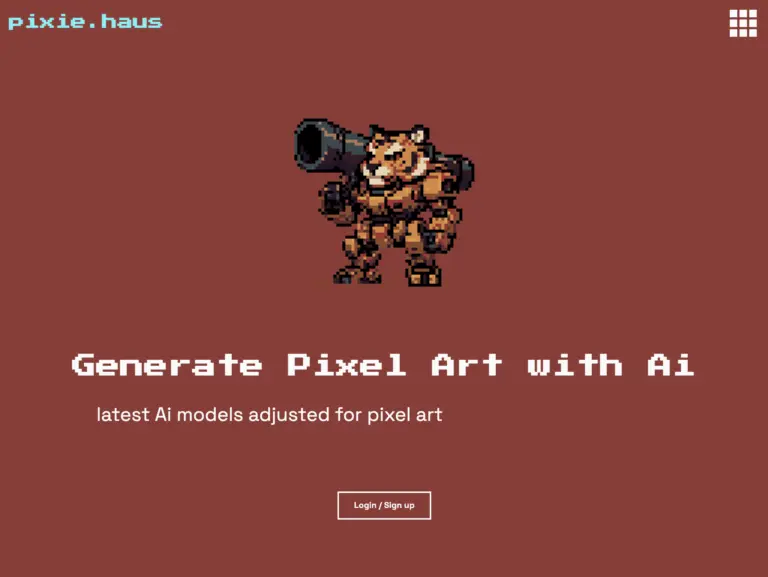 pixie.haus - pixie.haus is a web-based tool designed for generating and editing pixel art sprites using AI. It can create both still images and animations