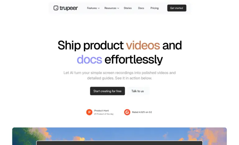 Trupeer AI - Trupeer is an AI platform that helps you turn rough screen recordings into high-quality product videos and step-by-step documentation—without any editing skills. Designed for LnD