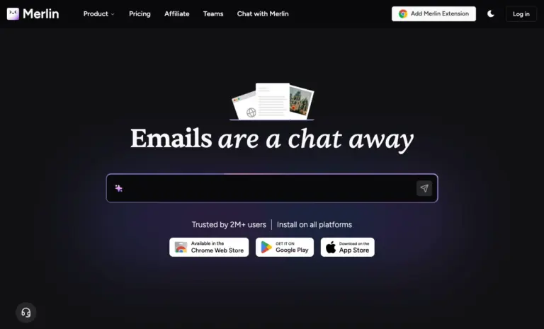 Merlin AI is a free AI Chat to answer all your queries. Ask merlin to summarize videos, articles, pdf, and websites, write emails, and content on social media, and Review content using AI detector.