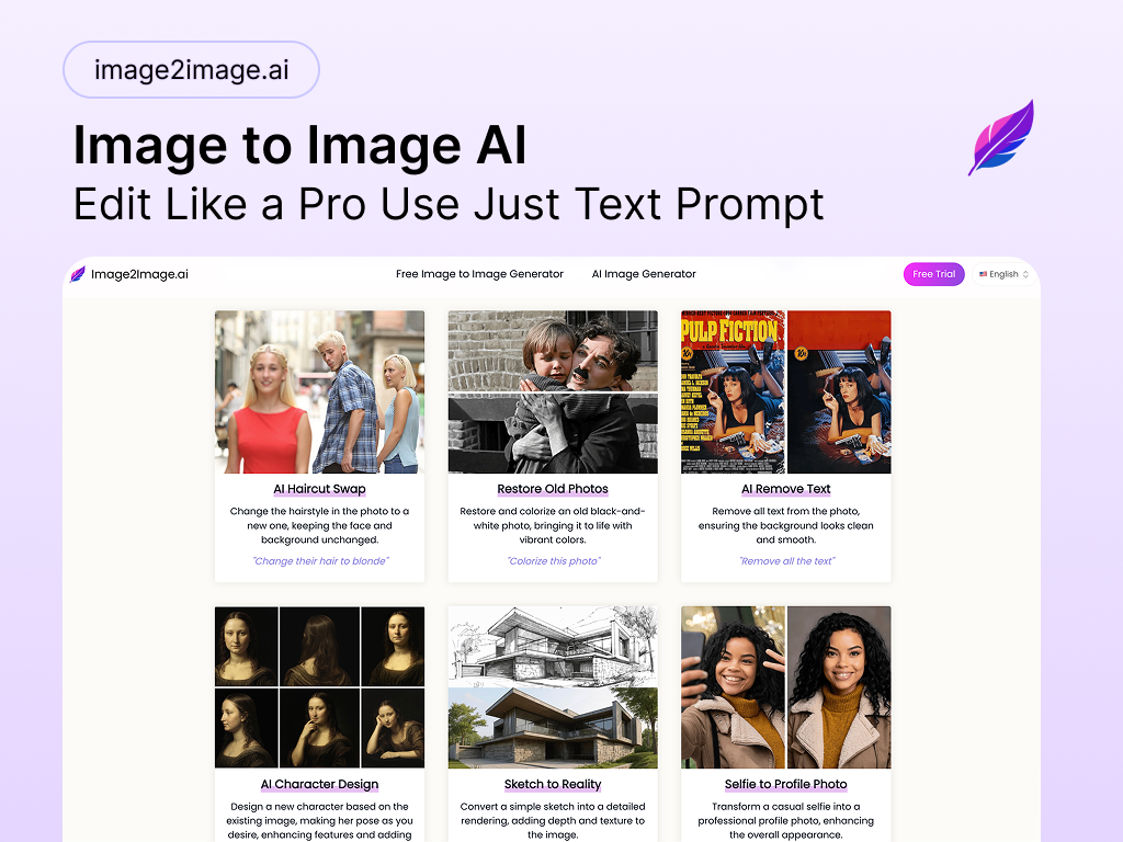 Image to Image AI - Image to Image AI: Generate images from existing ones for free using AI Image to Image tech. Just edit any photo with a prompt.