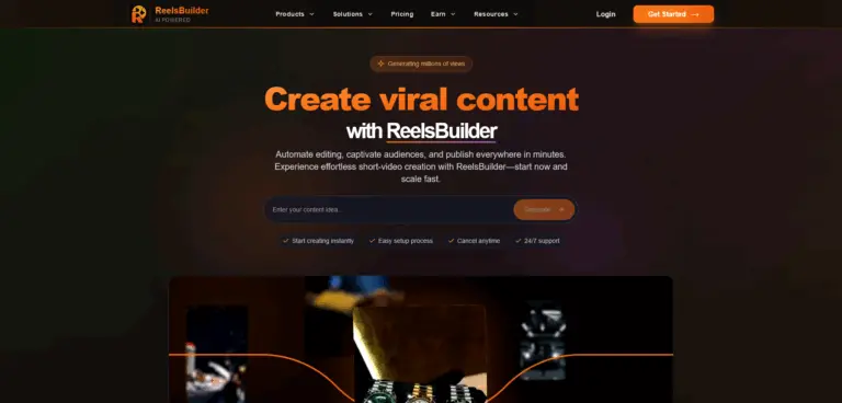 ReelsBuilder AI - Automated short-form video creation and posting — 24/7.