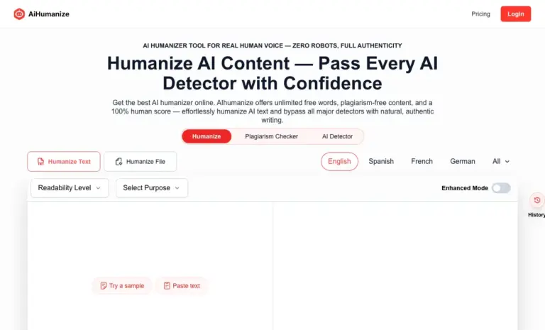 Humanize AI - AIhumanize is an AI-powered rewriting tool built to transform AI-generated text into writing that reads as if it were produced by a human. It adjusts sentence structure