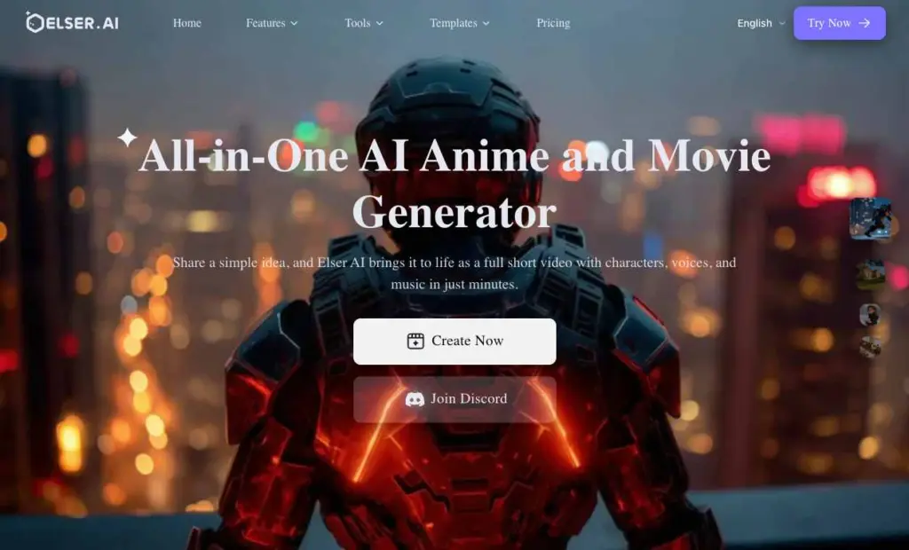 Elser AI - Elser AI is an all-in-one anime video generator and movie studio that turns ideas into anime videos and full movies with consistent characters
