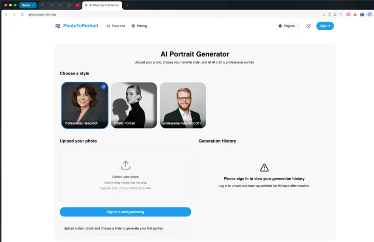 Photo to Portrait - PhotoToPortrait turns your selfies into clean