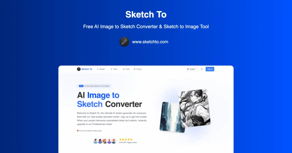 Sketch To - SketchTo is an AI image to Sketch converter