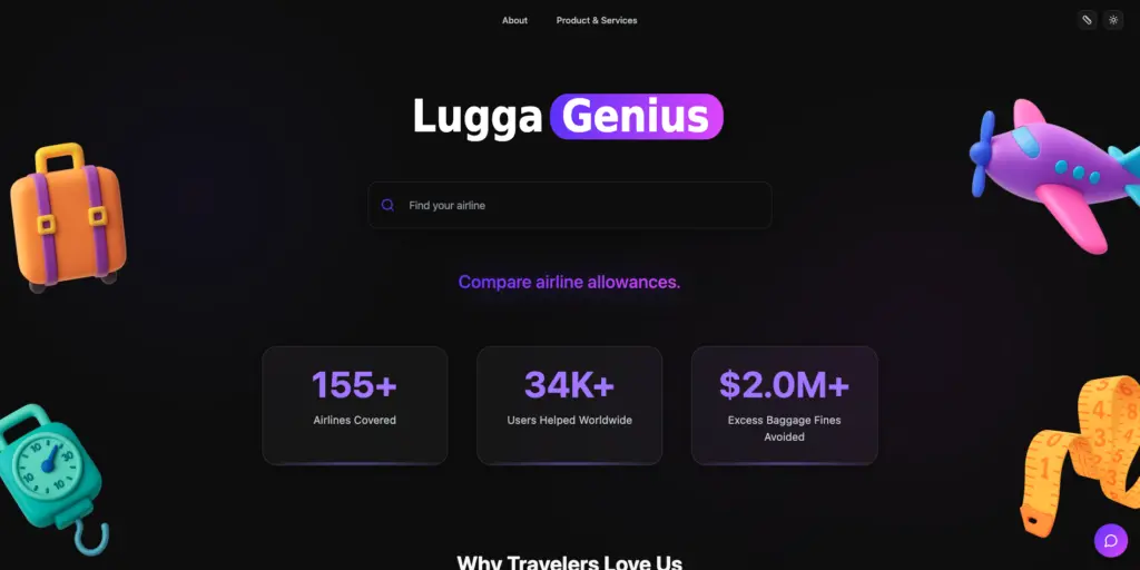 LuggaGenius - Your smart companion for stress-free travel. Know your baggage allowances before you fly.
