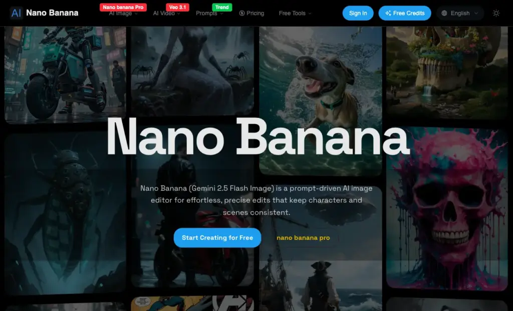 Nano Banana AI - Nano Banana is an online AI creative platform that supports image and video generation and editing