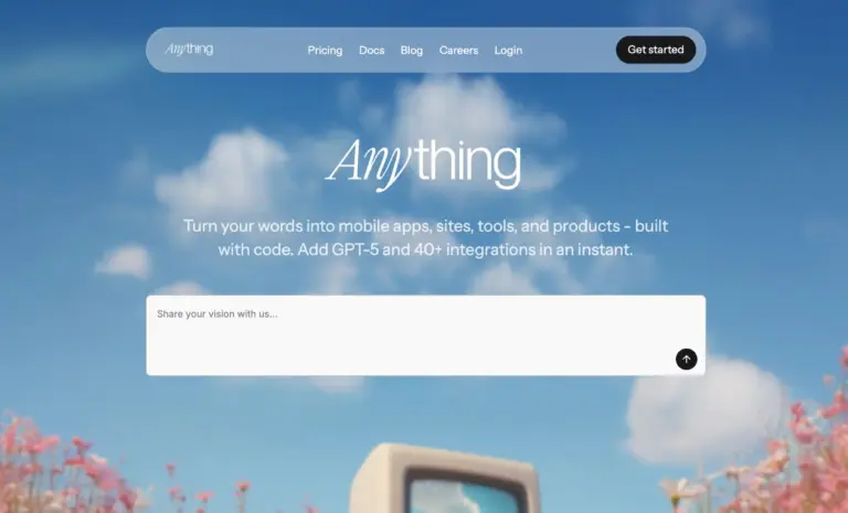 Anything - Anything is an AI app builder that lets you create apps