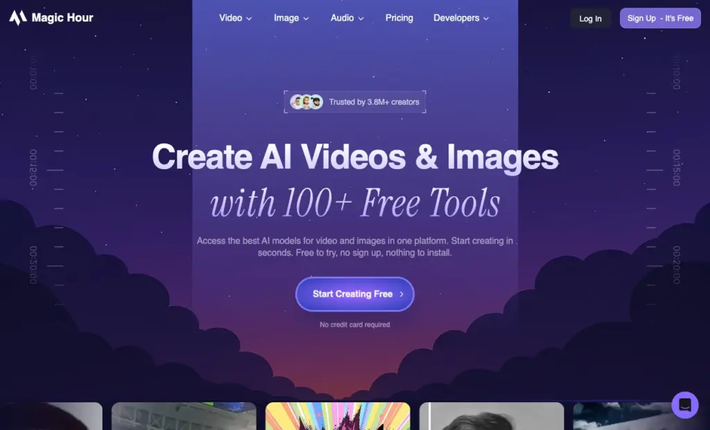 Magic Hour - Magic Hour is a collection of tools for making AI videos. It has the best open source models all in one place