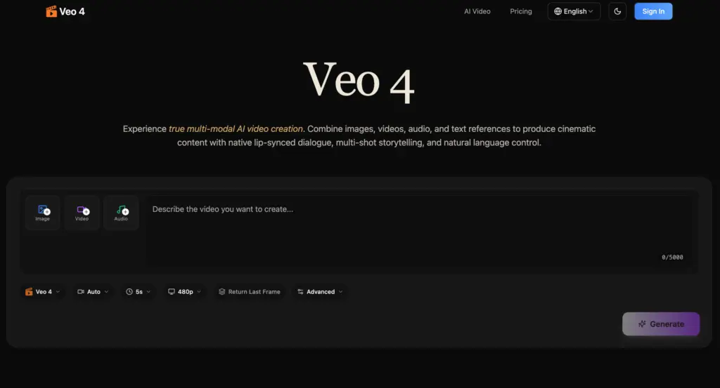 Veo 4 - Veo 4 enables efficient AI-assisted storytelling by generating visually coherent multi-scene videos with realistic motion