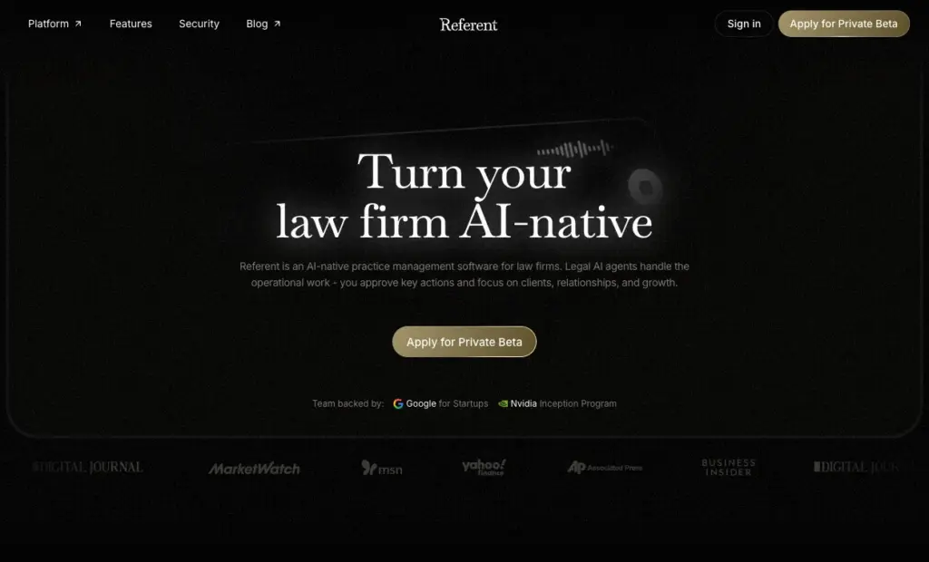 Referent - AI legal agents that help law firms manage intake
