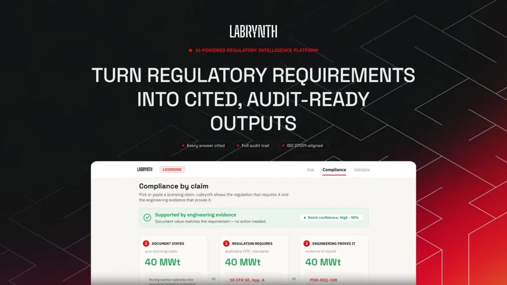 Labrynth AI - Labrynth AI is an AI regulatory intelligence platform that turns complex requirements into cited