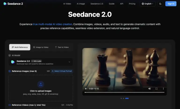 Seedance 2.0 - Continue using Seedance 2.0 on Seevio.ai after the Seedance2.ai migration. Create production-ready AI videos with advanced generation features.