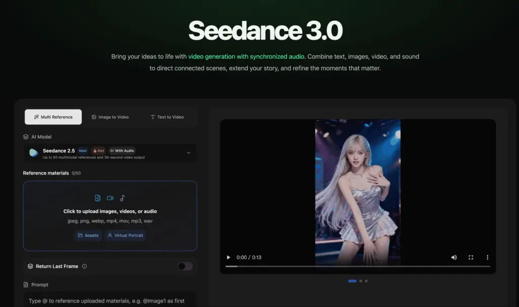 Seedance 3.0 - Seedance 3.0 unifies text